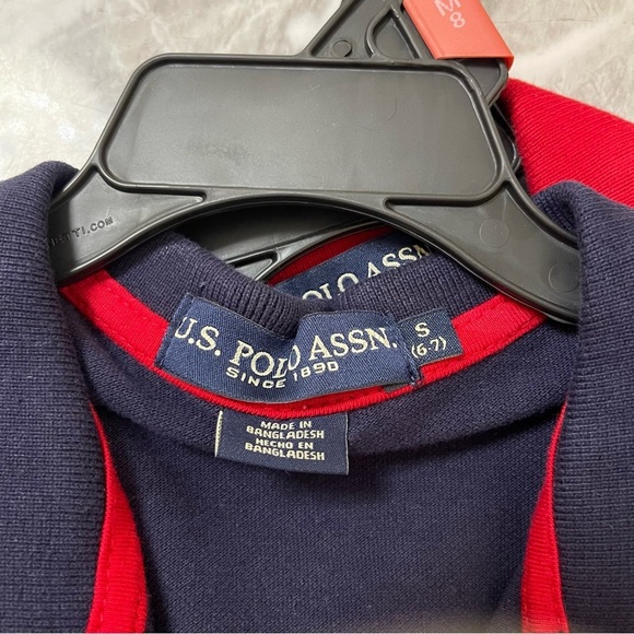 U.S. Polo Assn. Boys Bold Red and Blue Polo Shirt size 6-7 set of two - Picture 5 of 5